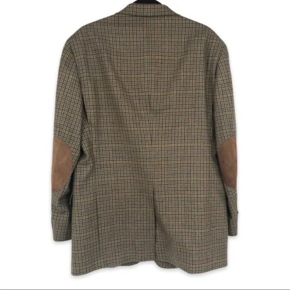 SOLD! Austin Reed Houndstooth Elbow Patch Blazer Size 43R - Picture 3 of 15